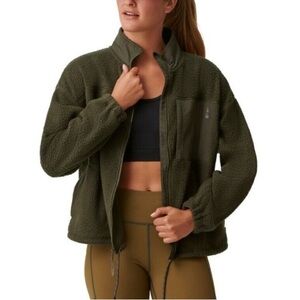 Bass Outdoors Women’s Green Coastal Sherpa Fleece Jacket Size XS